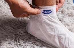 a foot mask on a foot