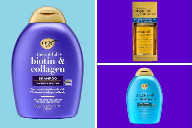OGX Hair Products: $4.96 Shampoo, $6.36 Hair Oil, and More on Amazon card image