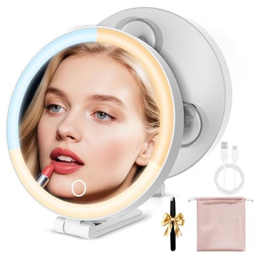 Travel Makeup Mirror with Lights