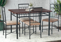 dining table and four chairs