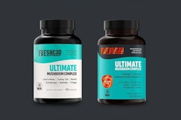 Bottle of FreshCap mushroom supplement B07NY3WR4L.