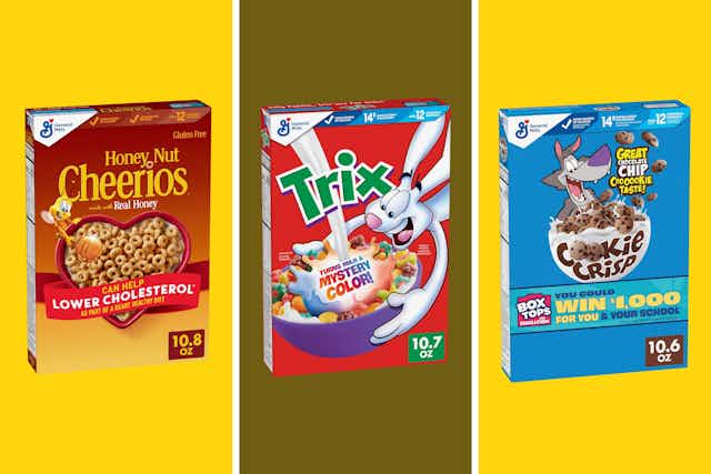 Buy 2 Boxes of General Mills Cereal & Save, Starting at $3.23 on Amazon card image