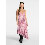 Madden NYC Women's Asymmetrical Midi Dress