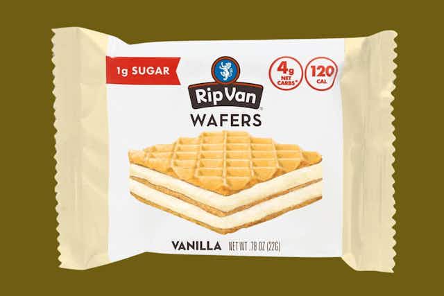 Rip Van Keto Wafer Cookies 16-Pack, as Low as $14.29 on Amazon  card image