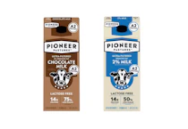 2 Pioneer Pastures Milk Bottles