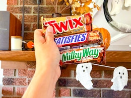 hand holding full size candy bars