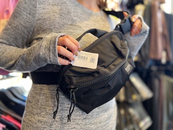 model holding belt bag