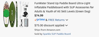 paddle board set Amazon receipt