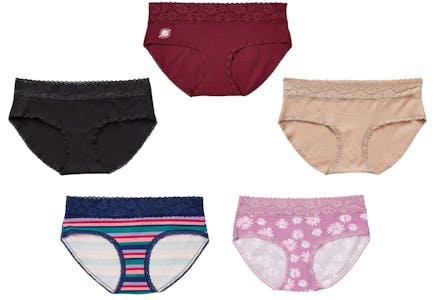 5 Arizona Hipster Lace Panties