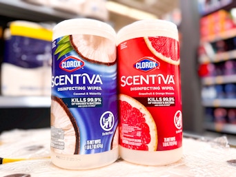 2 Clorox Scentiva Cleaning Wipes at Walmart store