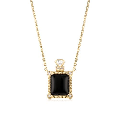 Gold Perfume Bottle Necklace