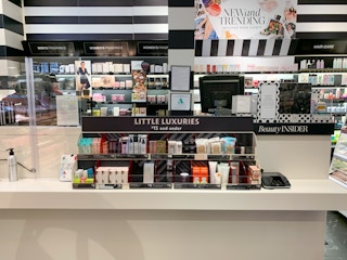 The checkout counter inside Sephora