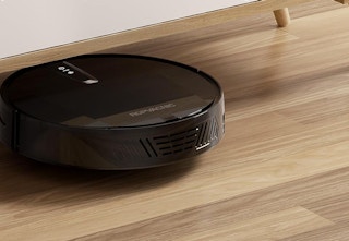 robot vacuum beneath couch