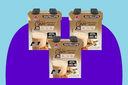 Atkins Chai Tea Latte Flavored Protein Shake, Low Glycemic, Low Carb, Low Sugar, Keto Friendly, Gluten Free, 12 count (3 sets of 4)