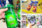 dollar general palmolive, axe, planters 3-photo collage