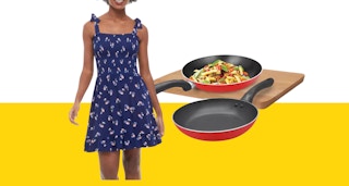 dress and a frying pan set