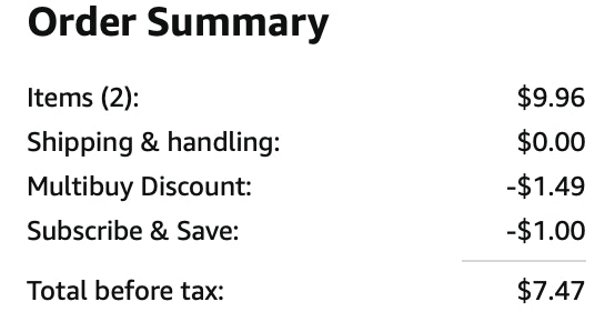 2 Blue Buffalo Wilderness Amazon Receipt