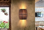 Lifestyle image of the Oukaning Barrel Wall Light