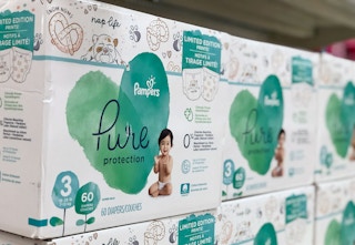 boxes of pampers pure diapers