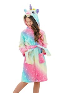 Kids' Fleece Unicorn Hooded Robe