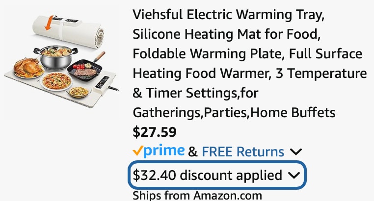 Viehsful Electric Warming Tray