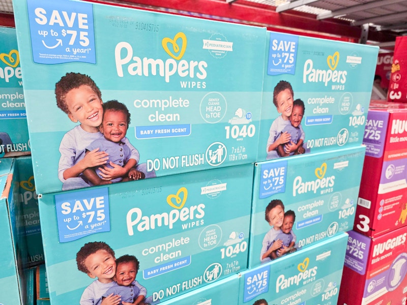 boxes of pampers baby wipes