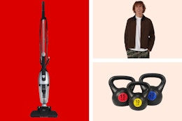 Walmart Rollback Finds: $10 Jacket, $20 Vacuum, and $24 Kettlebell Set card image