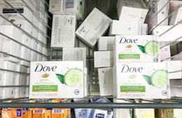 Dove Cool Moisture Beauty Bar Packs, Starting at $4.63 on Amazon card image