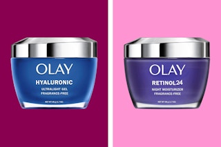 Olay moisturizers in template collage