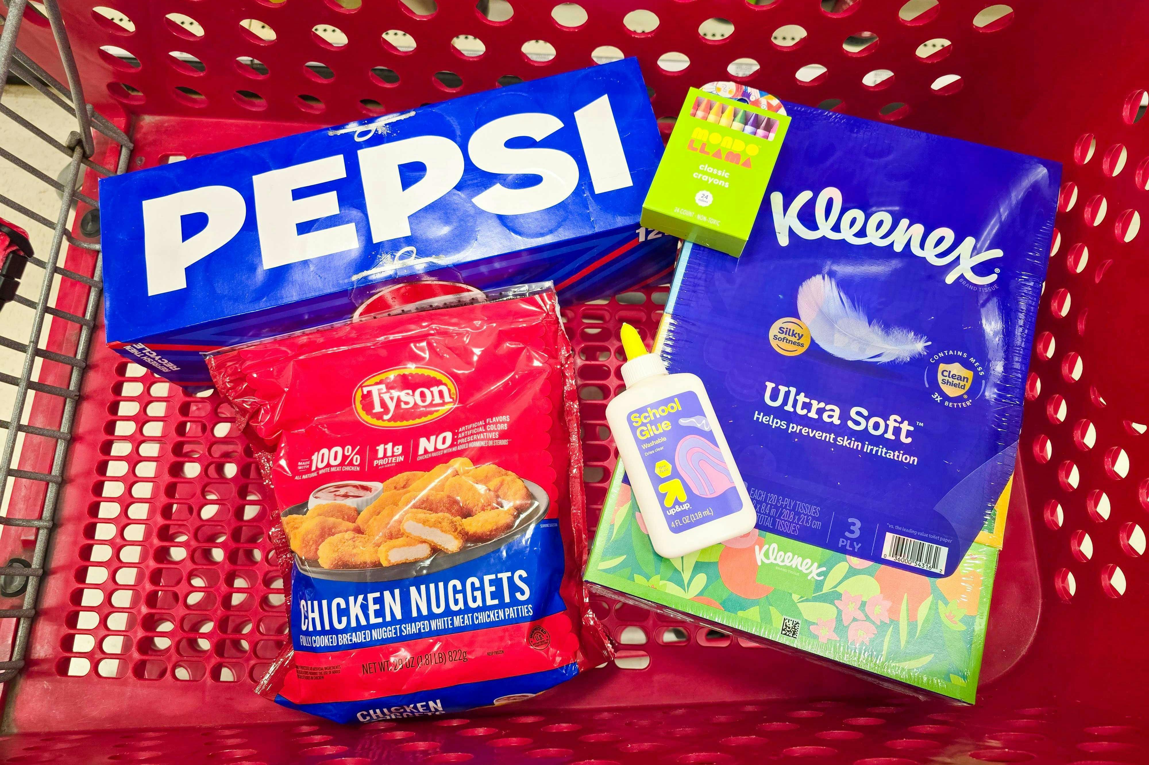 target matchup groceries in shopping cart