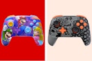 2 Nintendo Switch controllers in different prints