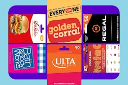 gift cards in a collage 