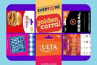 gift cards in a collage 
