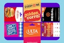 gift cards in a collage