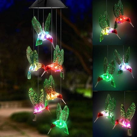 Solar Hummingbird Wind Chime