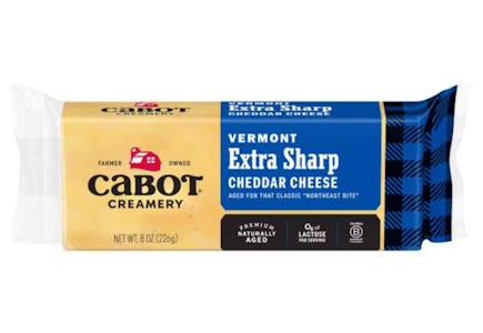 2 Cabot Cheddar Cheese Blocks