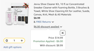 shoe cleaner kit Amazon receipt