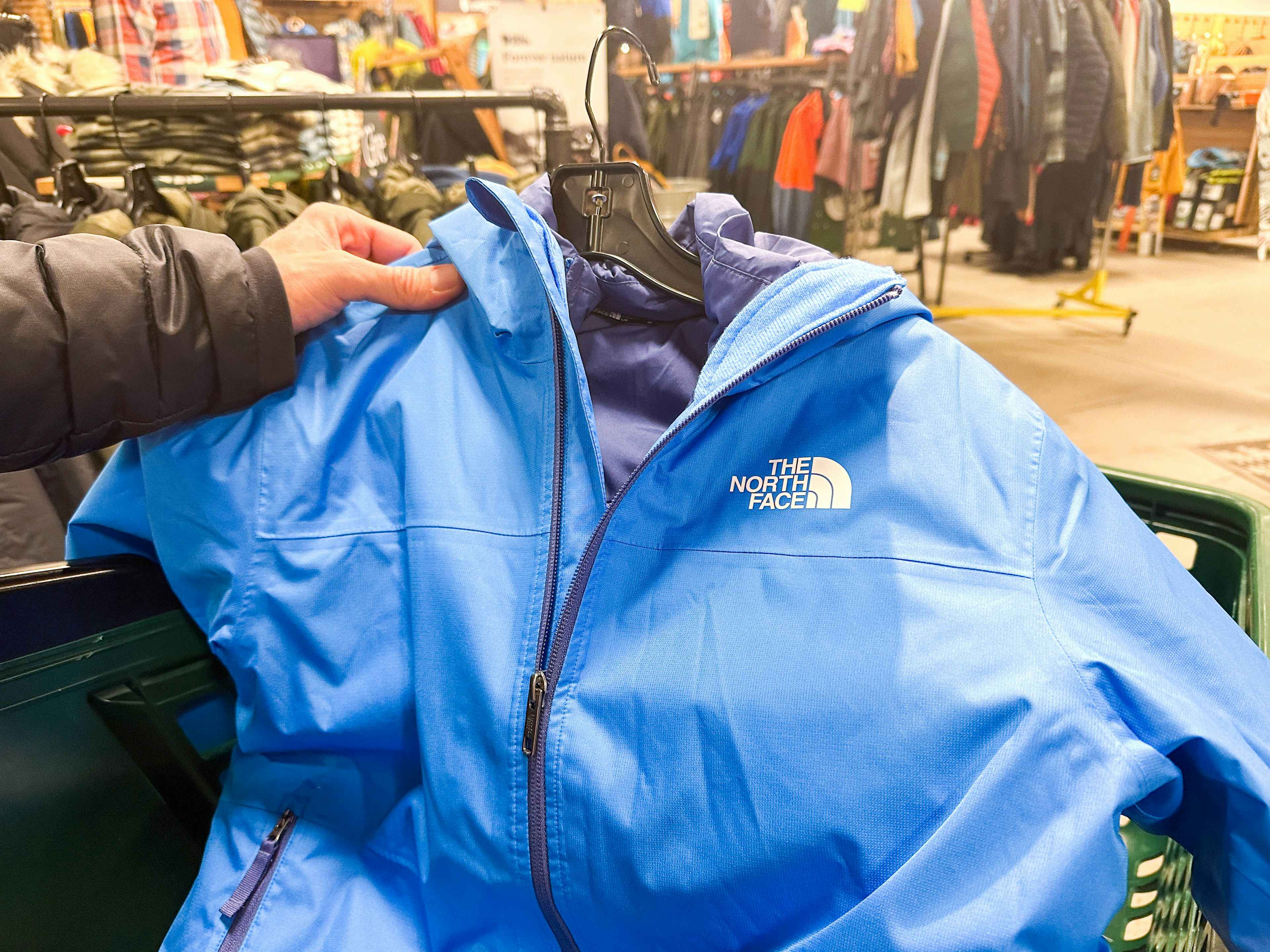 north face jacket in cart