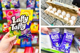 diapers candy eggs collage