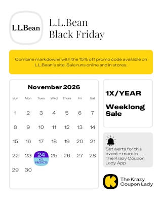 LLBean Black Friday Sale Dates
