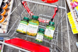 nature's bounty vitamins in a cart