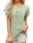 Women's Flower Graphic Tee