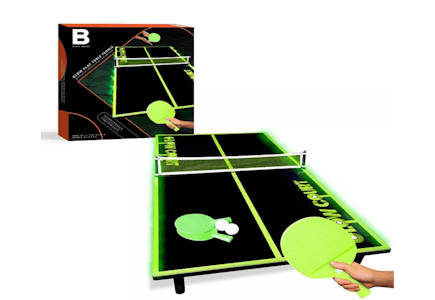 Black Series Glow-In-The-Dark Table Tennis Set