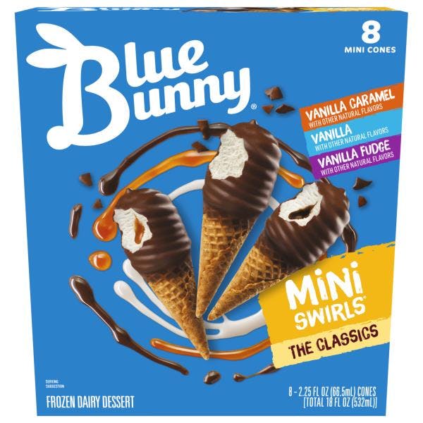 2 Blue Bunny Mini Swirls