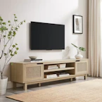Boho Rattan TV Stand