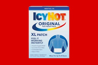 a box of icy hot patches