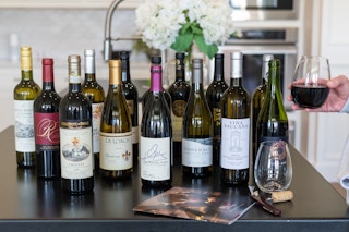 Wine from WSJ Wine sitting on a counter.