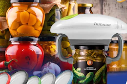 a jar opener on a jar of pickles