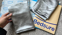 Bedsure satin pillowcase near packaging