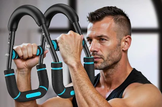 a man using an arm exerciser